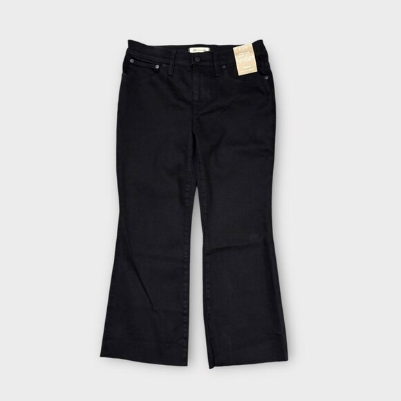 NWT Madewell Kick Out Crop Jeans 30P Black NEW Fits Small 25.5" Inseam - Picture 3 of 9